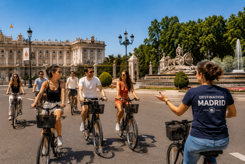 Visite guidée de Madrid à vélo avec guide francophone