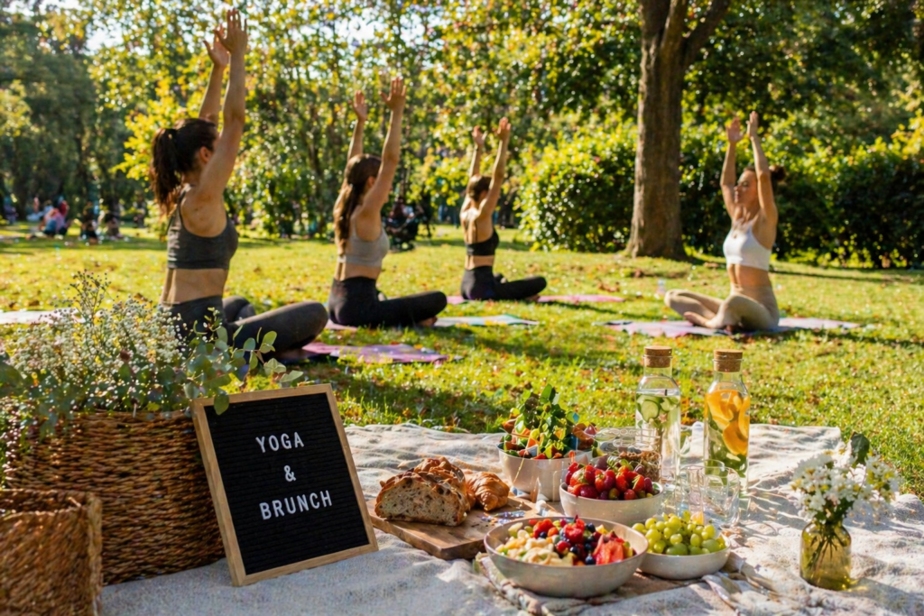 Brunch Madrid – yoga et moment bien-être en groupe