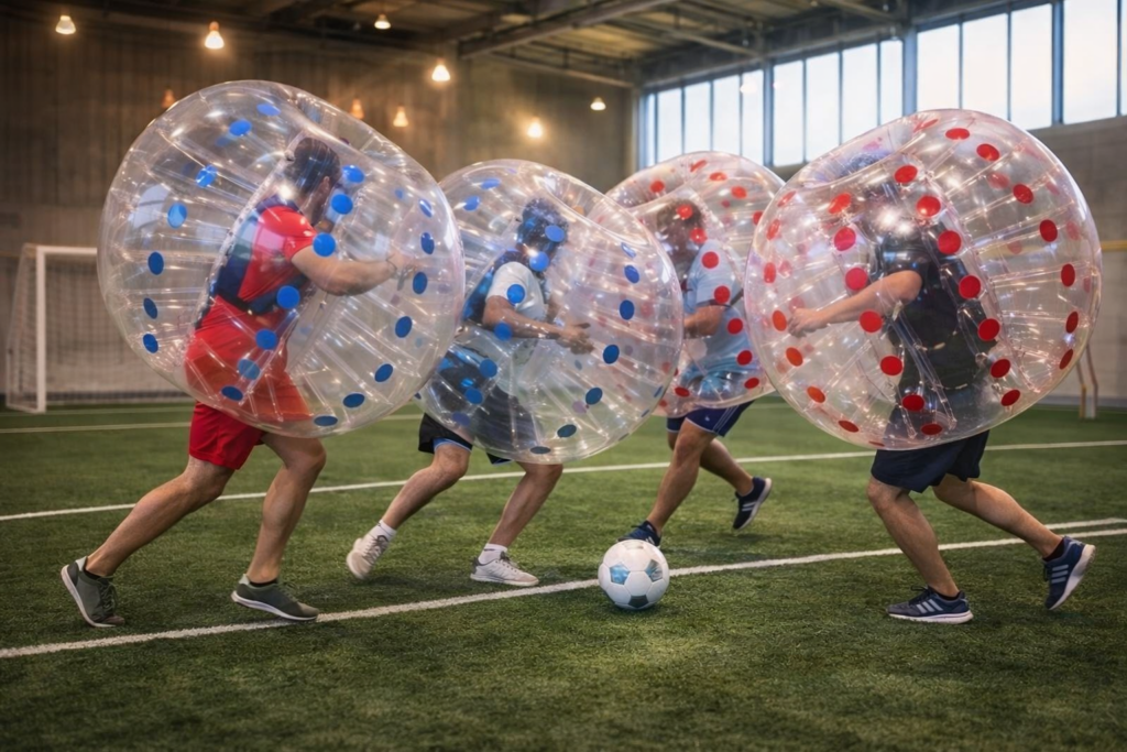 Bubble football Madrid – activité fun en groupe