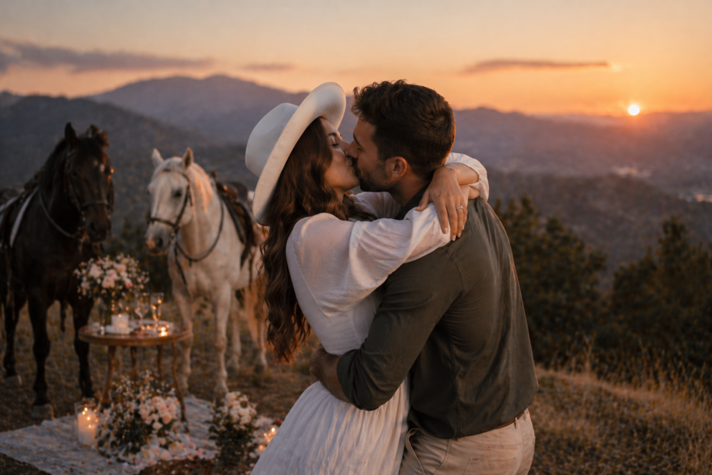 Balade à cheval — Demande en mariage unique, Madrid