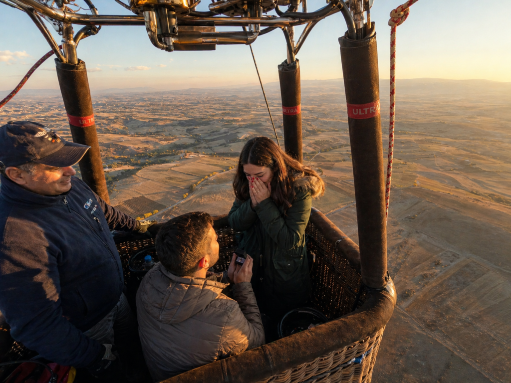 Tour en Montgolfière — Demande en mariage unique, Madrid