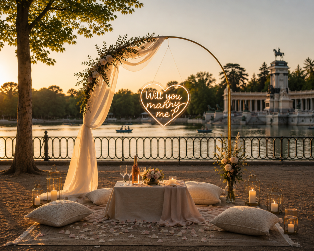 Parc Romantique — Demande en mariage unique, Madrid